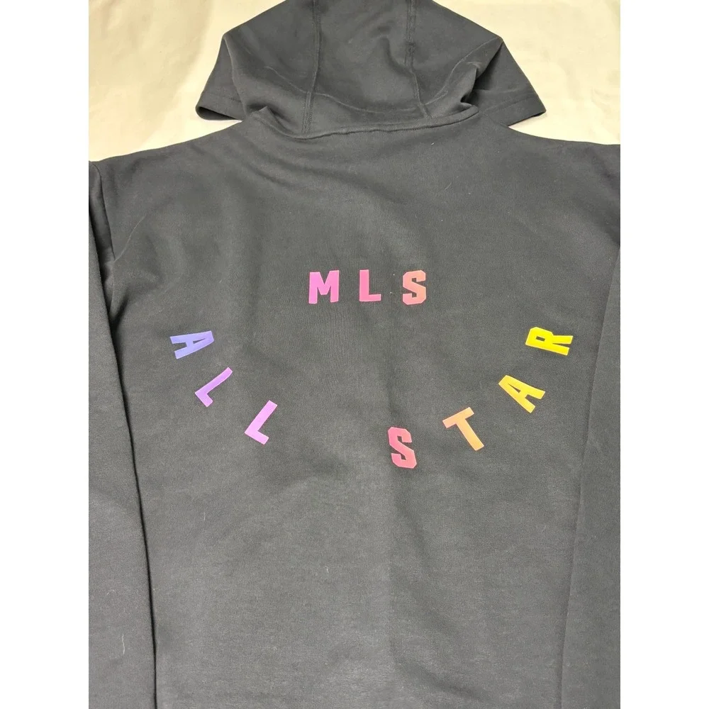 Adidas MLS All‎ Star Full Zip Hoodie Mens Medium Black Gradient Rainbow Logo
